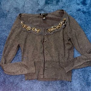 Grey and silver Bling crystal sweater